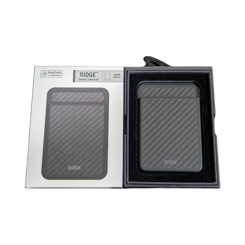 Pp1O The Ridge Wallet Magnetic Magsafe Cardholder - Carbon Fiber 3K OPEN BOX